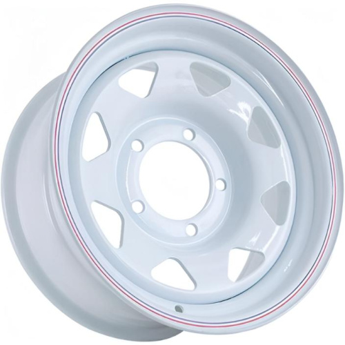 Grizzly SW01 7x16 5*139.7 ET0 DIA108.6 Shinning White With Red and Black Штампованный