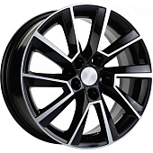 Khomen KHW 1604 6x16 5*100 ET38 DIA57.1 Black-FP Литой