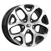 K&K КС869 6.5x16 4*100 ET43 DIA60.1 Алмаз черный Литой